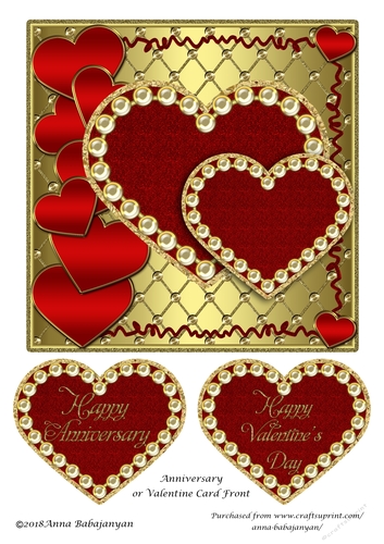 Anniversary or Valentine Card Front
