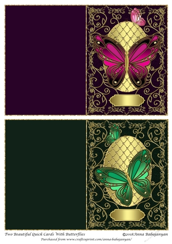 Two Beautiful Quick Cards With Butterflies