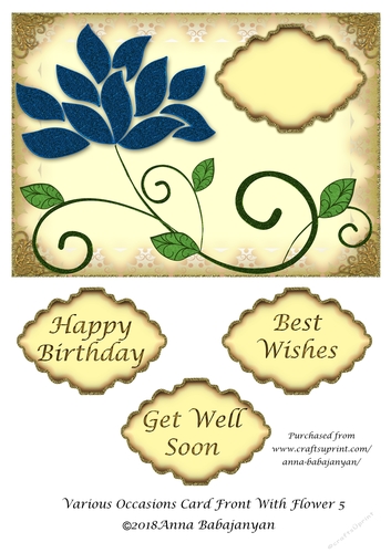 Various Occasions Card Front With Flower 5