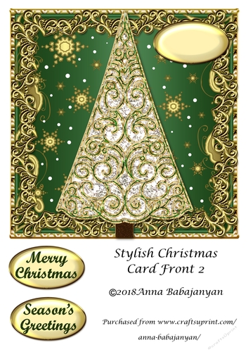 Stylish Christmas Card Front 2
