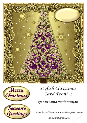 Stylish Christmas Card Front 4
