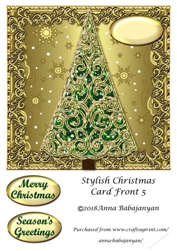 Stylish Christmas Card Front 5