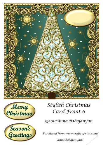Stylish Christmas Card Front 6