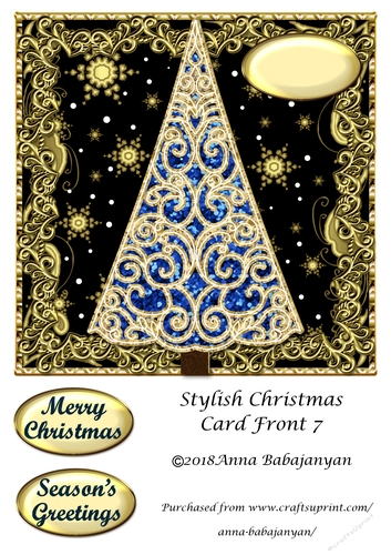 Stylish Christmas Card Front 7