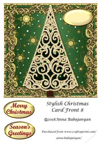 Stylish Christmas Card Front 8