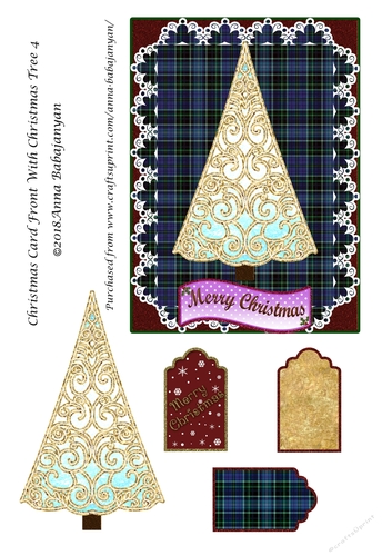 Christmas Card Front With Christmas Tree 4