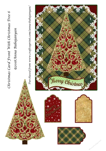 Christmas Card Front With Christmas Tree 6