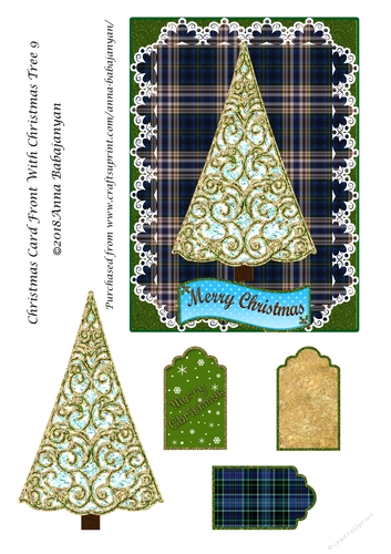 Christmas Card Front With Christmas Tree 9