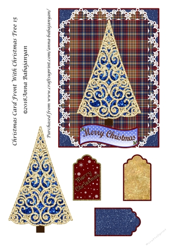 Christmas Card Front With Christmas Tree 15