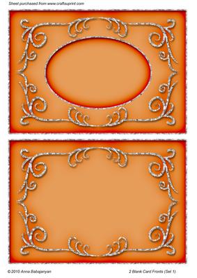 2 Blank Card Fronts (set 1)