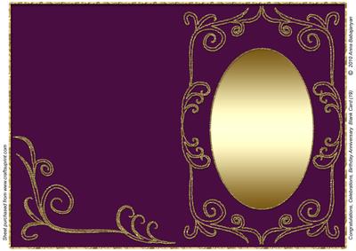 Congratulations Birthday Anniversary Blank Card 19