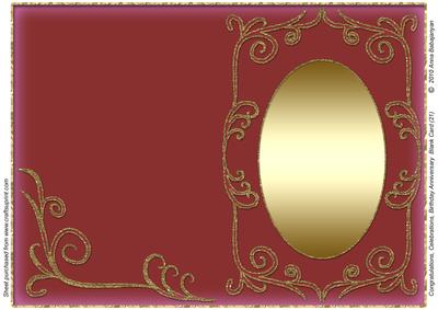 Congratulations Birthday Anniversary Blank Card 21