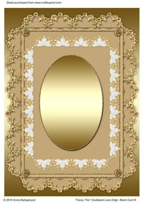 Fancy This Scalloped Lace Edge Blank Card 8