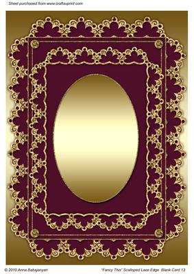 Fancy This Scalloped Lace Edge Blank Card 13