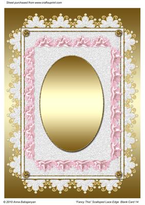 Fancy This Scalloped Lace Edge Blank Card 14