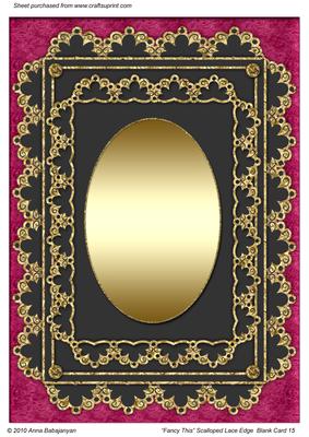 Fancy This Scalloped Lace Edge Blank Card 15