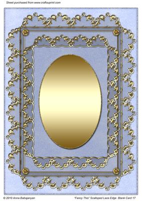 Fancy This Scalloped Lace Edge Blank Card 17