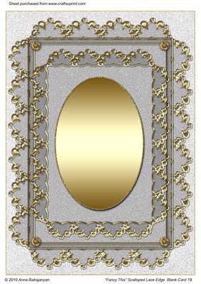 Fancy This Scalloped Lace Edge Blank Card 19