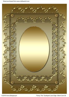 Fancy This Scalloped Lace Edge Blank Card 20