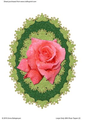 Large Doily with Rose Topper 2