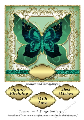 Topper With Large Butterfly 1