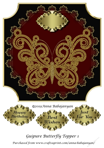 Guipure Butterfly Topper 1