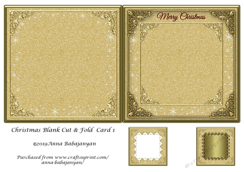Christmas Blank Cut & Fold Card 1