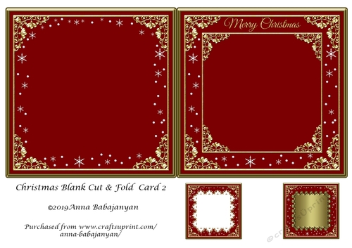 Christmas Blank Cut & Fold Card 2