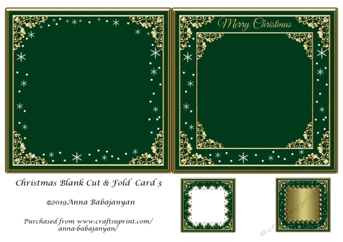 Christmas Blank Cut & Fold Card 3