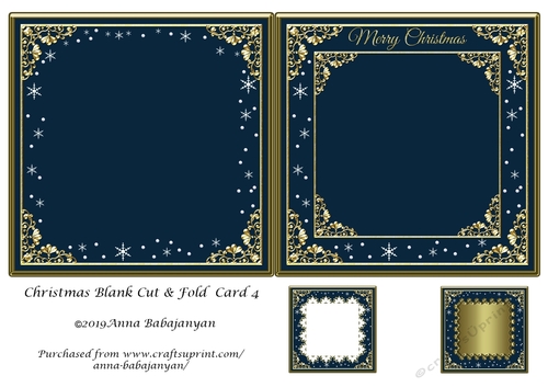 Christmas Blank Cut & Fold Card 4