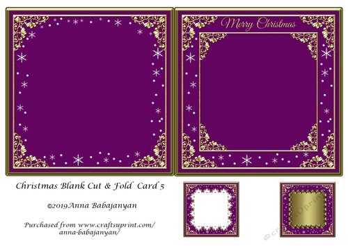 Christmas Blank Cut & Fold Card 5