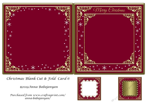 Christmas Blank Cut & Fold Card 6