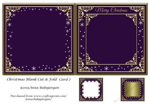 Christmas Blank Cut & Fold Card 7