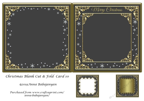 Christmas Blank Cut & Fold Card 10