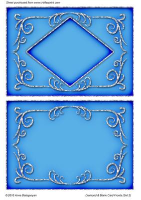 Diamond & Blank Card Fronts (set 2)