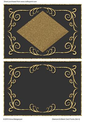 Diamond & Blank Card Fronts (set 4)