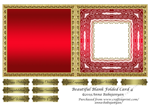 Beautiful Blank Folded Card 4
