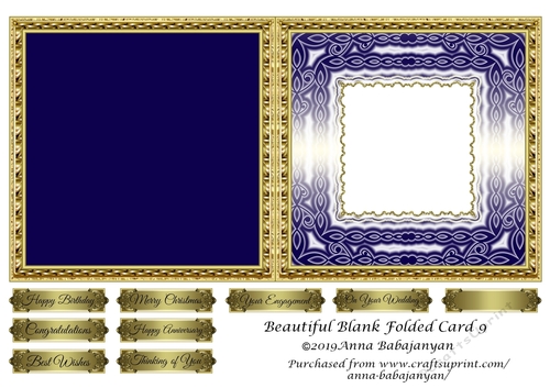 Beautiful Blank Folded Card 9