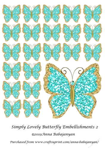 Simply Lovely Butterfly Embellishments 2