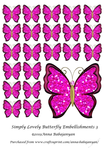 Simply Lovely Butterfly Embellishments 3