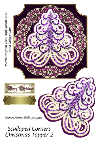 Scalloped Corners Christmas Topper 2