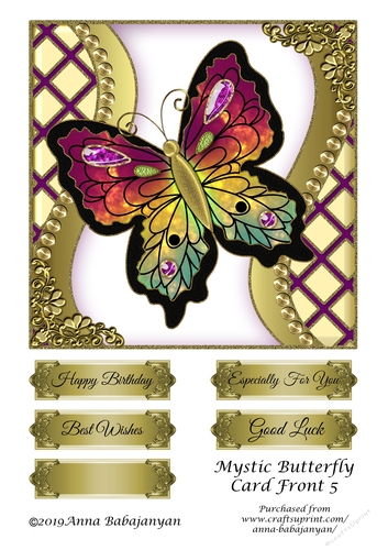 Mystic Butterfly Card Front 5