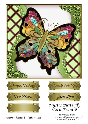 Mystic Butterfly Card Front 6