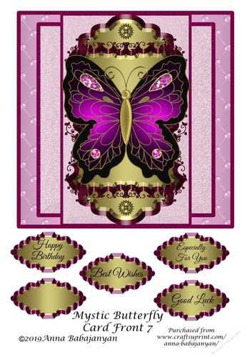 Mystic Butterfly Card Front 7