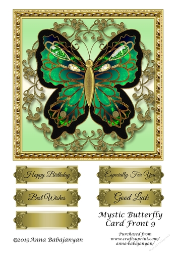 Mystic Butterfly Card Front 9