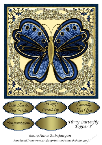 Flirty Butterfly Topper 8
