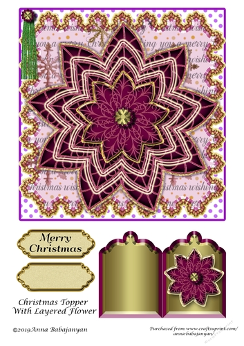Christmas Topper With Layered Flower