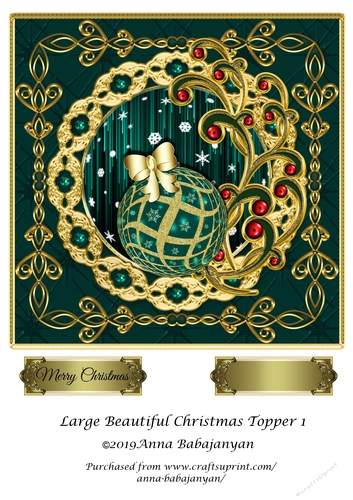 Large Beautiful Christmas Topper 1