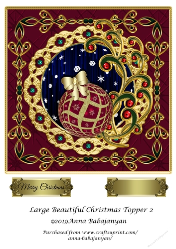 Large Beautiful Christmas Topper 2