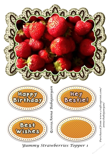 Yummy Strawberries Topper 1